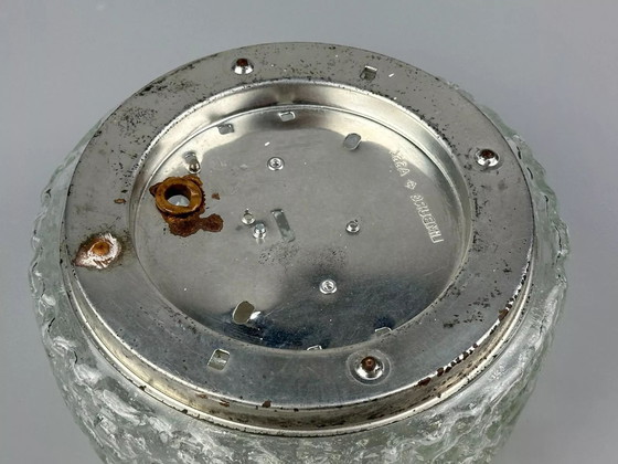 Image 1 of Lampada da soffitto anni &#39;60-&#39;70 Glashütte Limburg Germania Plafoniere in vetro e metallo
