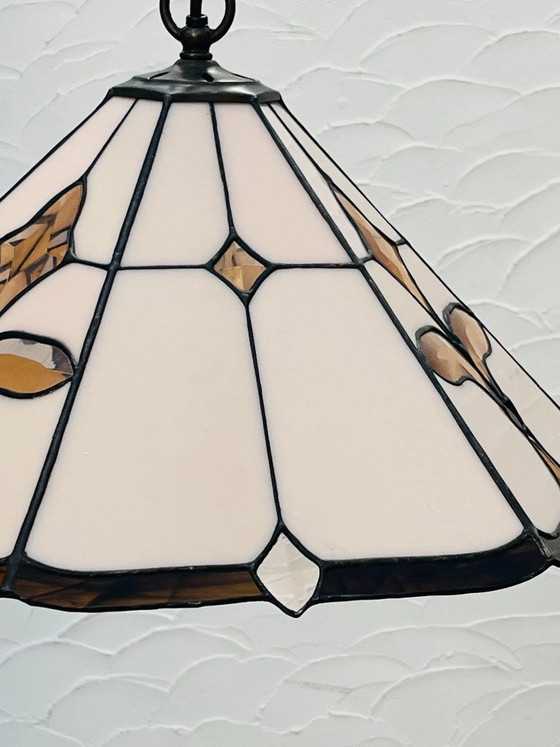 Lampada a sospensione Tiffany Fleur de Lys Art Deco – Lampade a sospensione, Glass (photo 11 of 17)