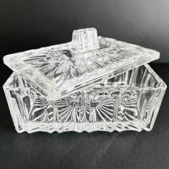 Image 1 of Antique French jewelry box cut crystal cigarette case 1900's