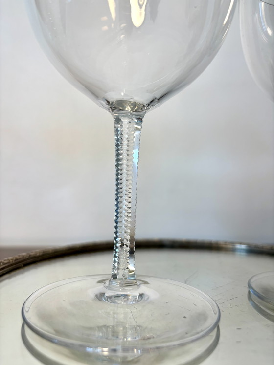 Image 1 of 2 verres à eau Baccarat mousseline cristal modèle 7775 Uni 