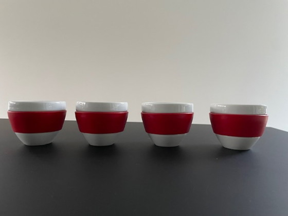 Image 1 of Juego de 4 tazas Koziol Aroma Matteo Thun, rojo y blanco