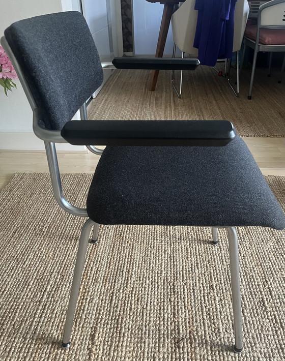 Image 1 of 1x eetkamer stalen buisframe- di Bureaustoel 