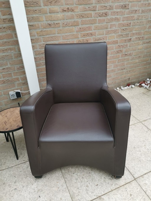 4 x Wittmann, fauteuils Duke, couleur marron