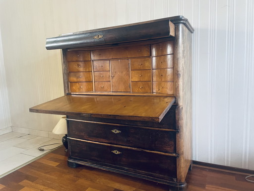 Antieke secretaire kast / klepbureau