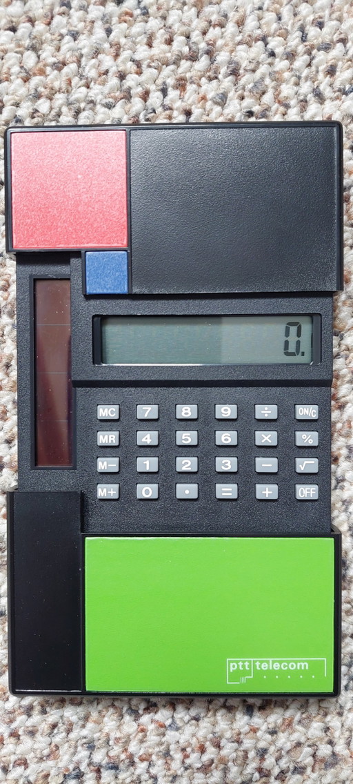 Foldable designer pocket calculator from the 1990s