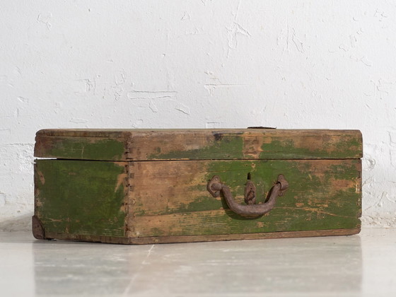 Valise ancienne patine verte (c.1920) #5 – Armoires de rangement, Rustic (photo 14 of 22)