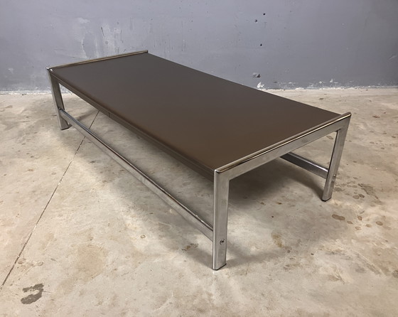 Image 1 of Tavolino da caffè vintage cromato marrone