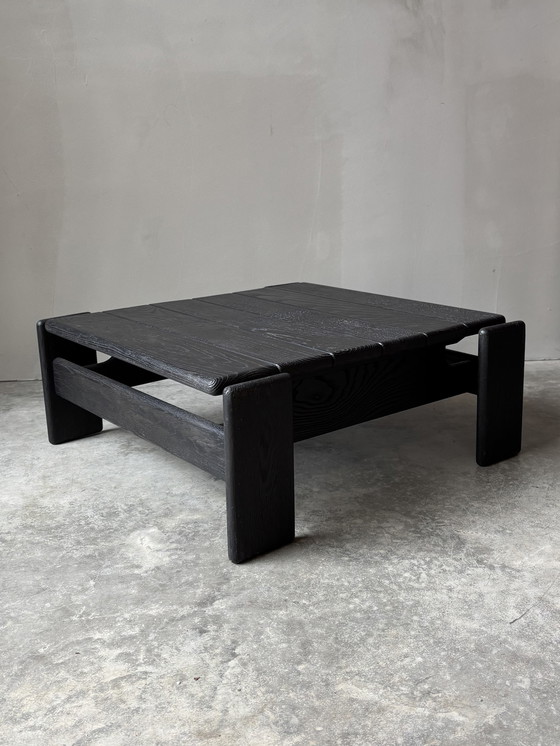 Image 1 of Black wooden coffee table - sleek and robust design