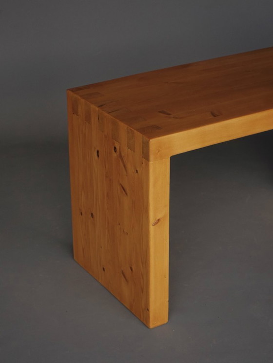 Image 1 of Vintage solid pine bench in the style of Ate van Apeldoorn, 1970s