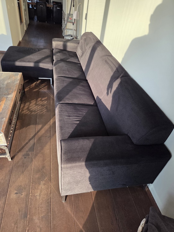 Image 1 of Divano Montel Xenon antracite con poggiapiedi, 5 persone