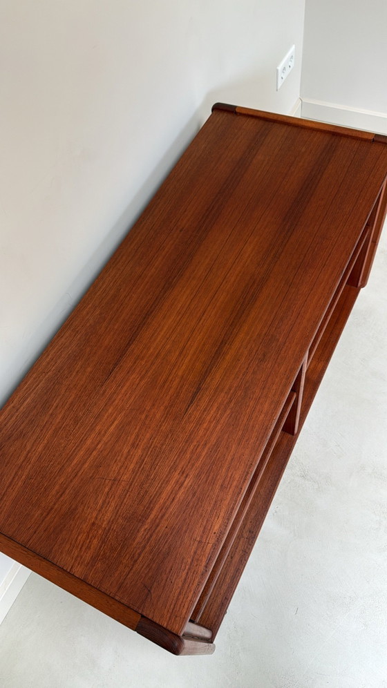 Vintage teak wooden cabinet / TV sideboard / audio furniture, Brown (photo 9 of 9)