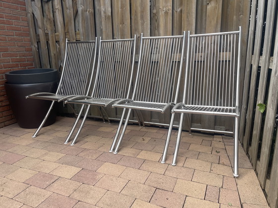 Image 1 of Gardinox Tuinstoelen RVS 4 stuks