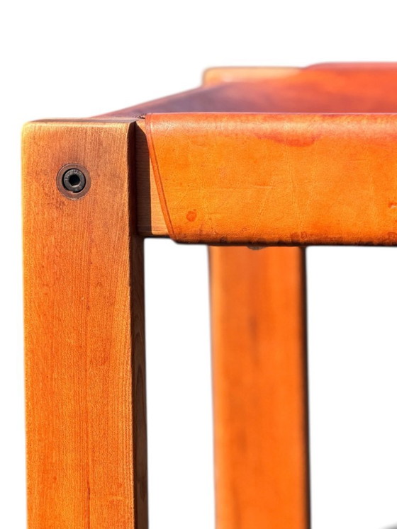 Authentic Pierre Chapo S24 Brutalist Chair - Solid Elm & Leather – Dining chairs (photo 16 of 16)