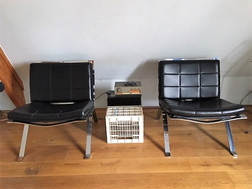 Girsberger Eurochair 1600 Swiss Design Lounge Chair 60s (2 stuks)