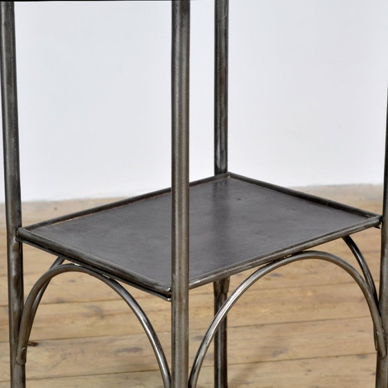 Iron bedside table, 1910s – Nightstands, Glass, Vintage (photo 6 of 7)