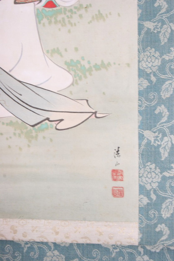 Image 1 of Takeuchi Hozan (Japón, 1872-1952) Pergamino colgante - 1927