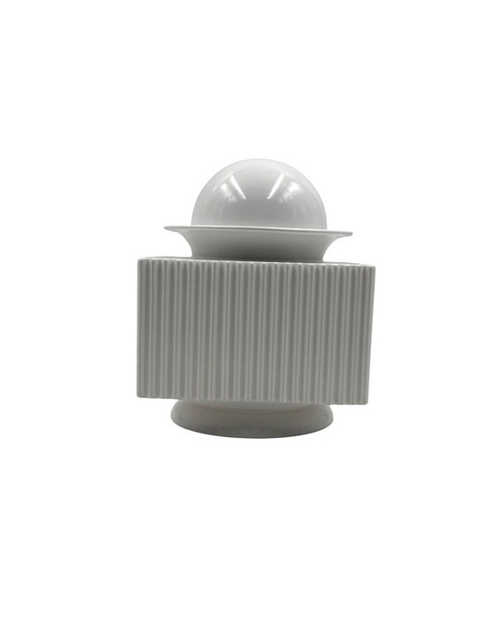 Image 1 of Sergio Asti, jarrón posmoderno de cerámica blanca, Cedit, Italia, década de 1970