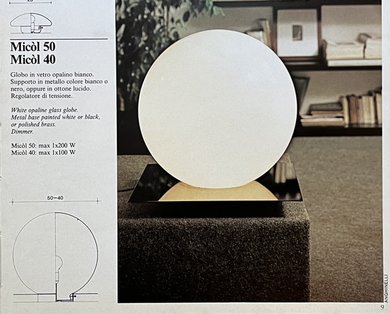 Image 1 of Lampe Micol Design de Sergio Mazza et Giuliana Gramigna pour Quattrifolio, 1971