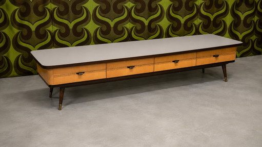 Lowboard Enfilade Basse 1970 – dressoirs, Metal, Brass (photo 2 of 5)