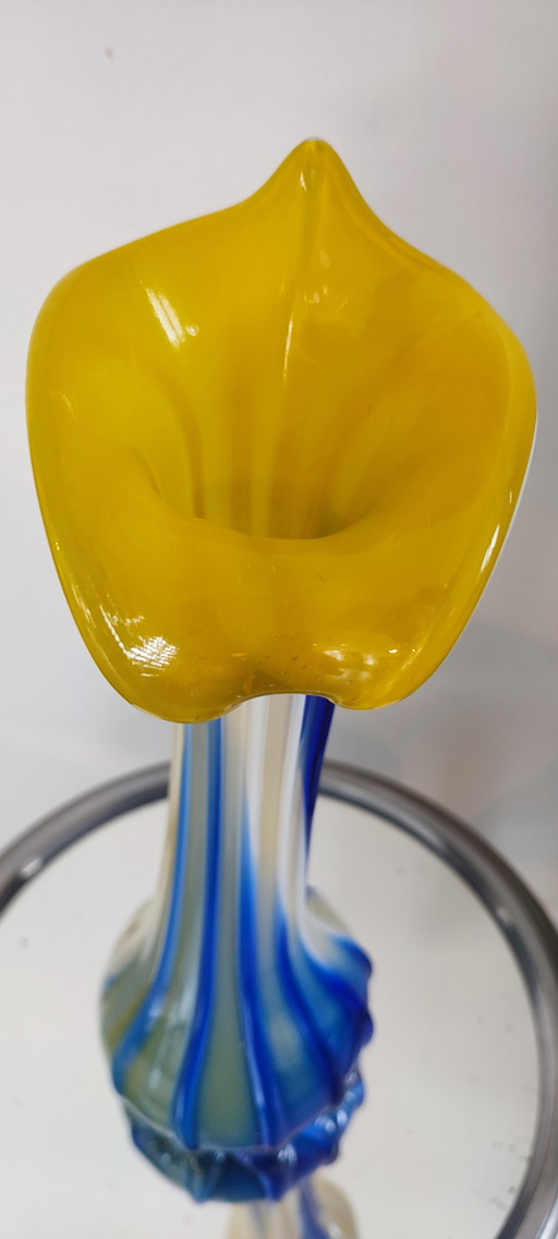 Murano Calla Lily blown glass vase 60s-70s