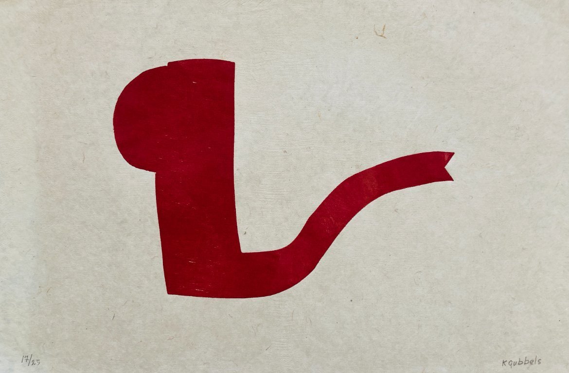 Klaas Gubbels - Holzschnitt - Rote Dose