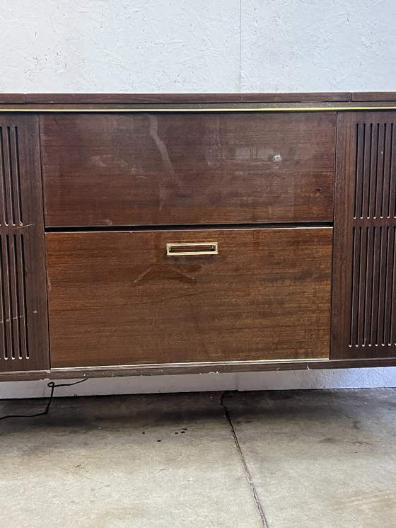 Image 1 of Vintage Audiomeubel / Dressoir Met Verlichting, Prinz, Engeland, 1960's