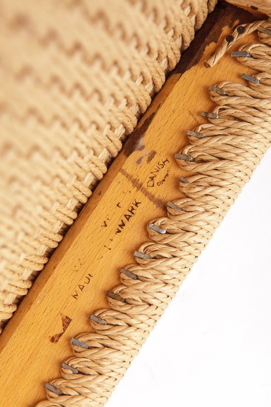 Image 1 of 1 van 4 Vintage Niels Otto Møller stoel, model 71, donker eikenhout, Deens koord, midden 20e eeuw