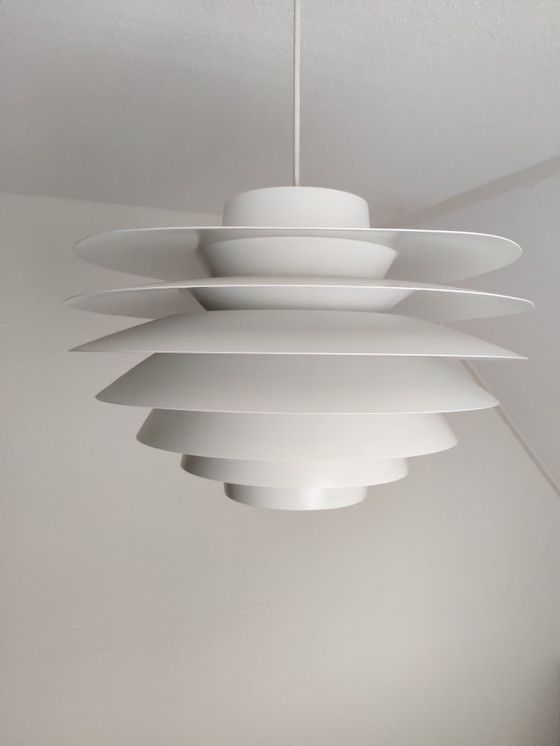 Image 1 of great white pendant lamp by Sven Middelboe Verona 485