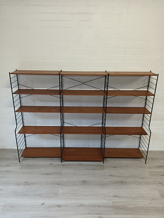 Image 1 of Mensola da parete modulare WHB, divisibile anche separatamente, impiallacciatura in teak