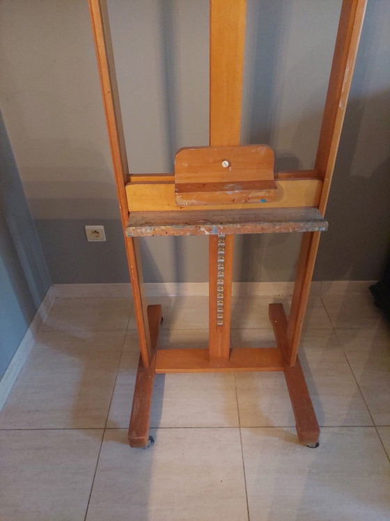 Image 1 of Chevalet de peintre en hêtre 2m40x55cm