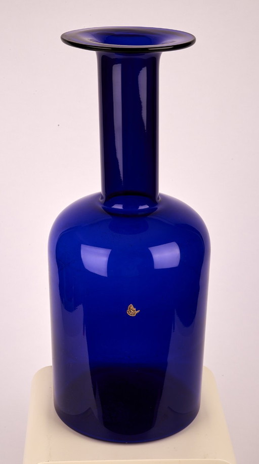 Large vintage glazed vase by Otto Brauer for Holmegaard, Denmark, 1960s