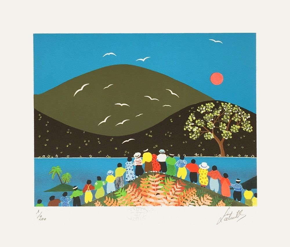 Francis LATREILLE signed lithograph La montagne est belle 1995