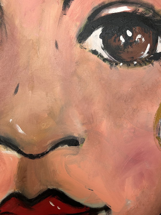 Image 1 of Schilderij acryl op katoen 100 x 70