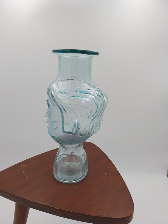 Image 1 of 1 x vase tete glass head vase m 23cm high