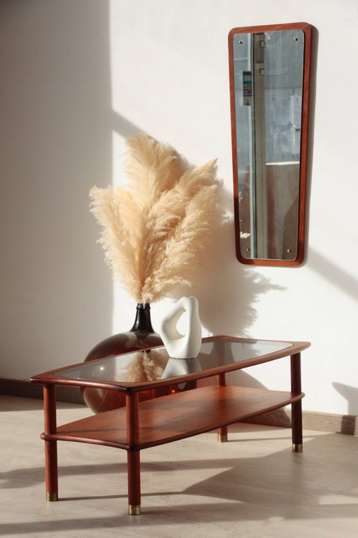 Vintage coffee table G Plan - E Gomme - in teak and smoked glass