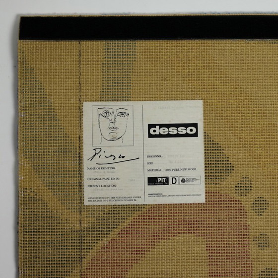 Pablo Picasso “Tête d’Homme” Tapis en Laine Édition Limitée par Desso, N° 90/500, Pays-Bas, 1996 – Wool (photo 4 of 18)