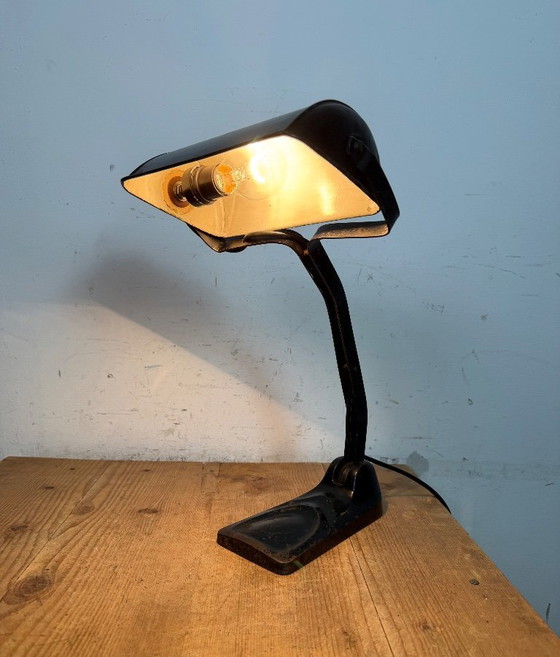 Image 1 of Vintage Duitse zwarte banklamp, jaren 1930