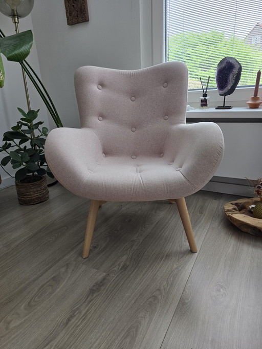 Armchair Rose/White Melange