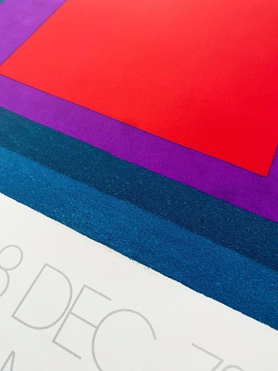 Image 1 of Affiche de l'artiste minimaliste Josef Albers pour la Galerie Melki Paris 1973 - 50 x 70 cm