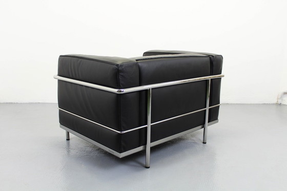 Image 1 of Lc3 Le Corbusier, Cassina, Charlotte Perriand lederen stoelstoelen