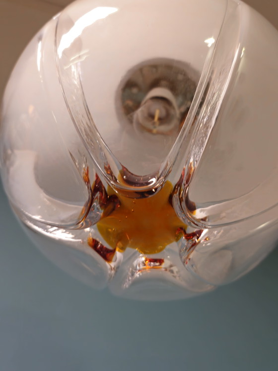 Image 1 of Vintage Murano Mazzega Suspension Lampe Plafond Italie
