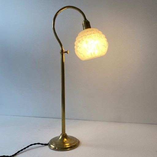ANCIENNE LAMPE DE BUREAU COL DE CYGNE VINTAGE 