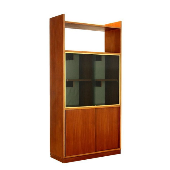 Image 1 of Bibliothèque avec étagères et vitrine des années 1960