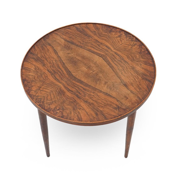 Image 1 of Round wooden coffee table, 1950s