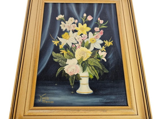 Image 1 of J. Mannee – Öl auf Leinwand – Blumenstillleben