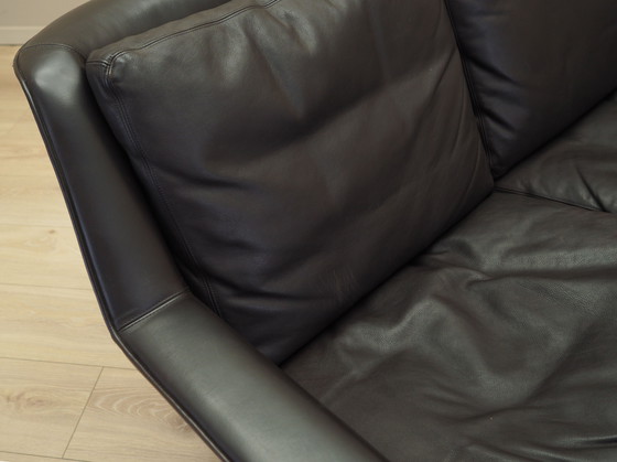 Image 1 of Divano in pelle marrone, design danese, anni '70, designer: Werner Langenfeld, manifattura: Esa