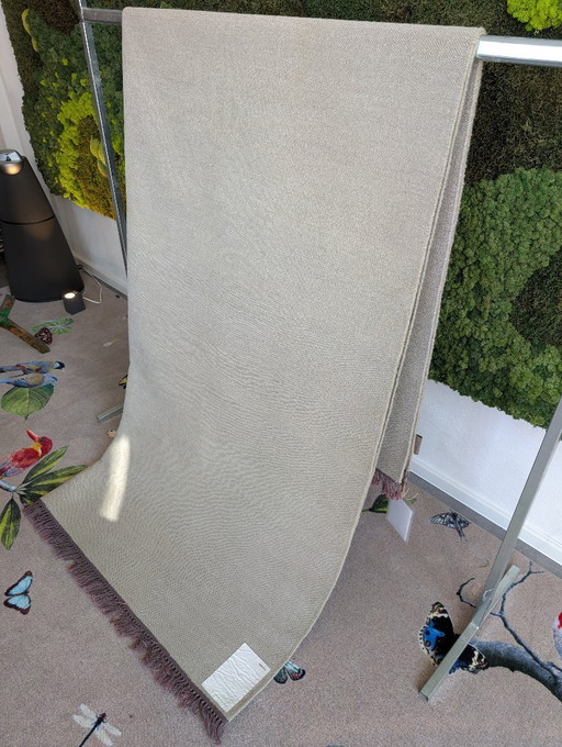 Vintage Kreuzfarbene Fransen | Kvadrat - Kinnasand-Teppich