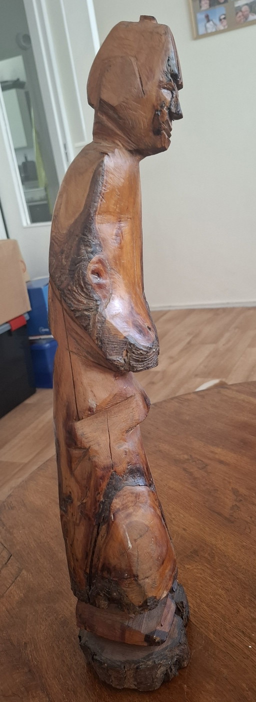 Statue en bois exotique 59 cm – beeldhouwkunst, Wood (photo 2 of 5)
