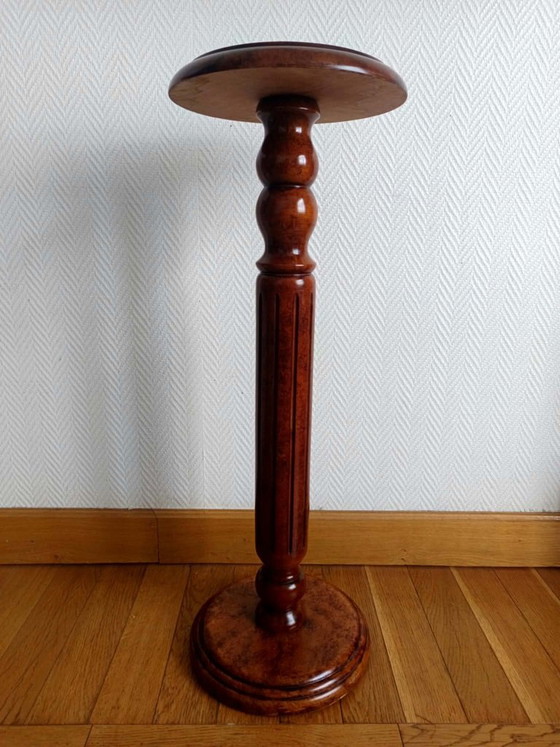 Sellette colonne en bois teinté mouluré – Objets déco (photo 3 of 6)