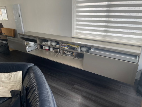 Image 1 of Interlübke 4 meter long hanging cupboard taupe